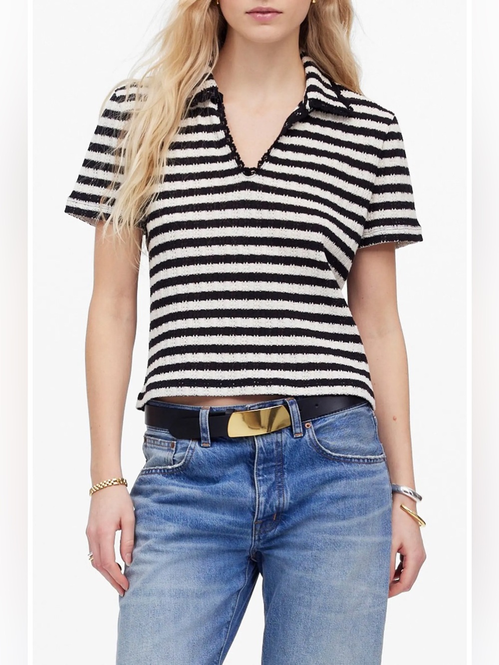 Madewell Crochet Polo